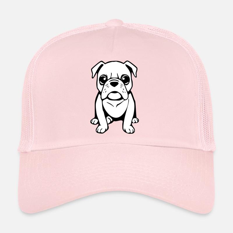 Bulldoggen Hunde T-shirt Geschenk - Trucker Cap - Hellrosa