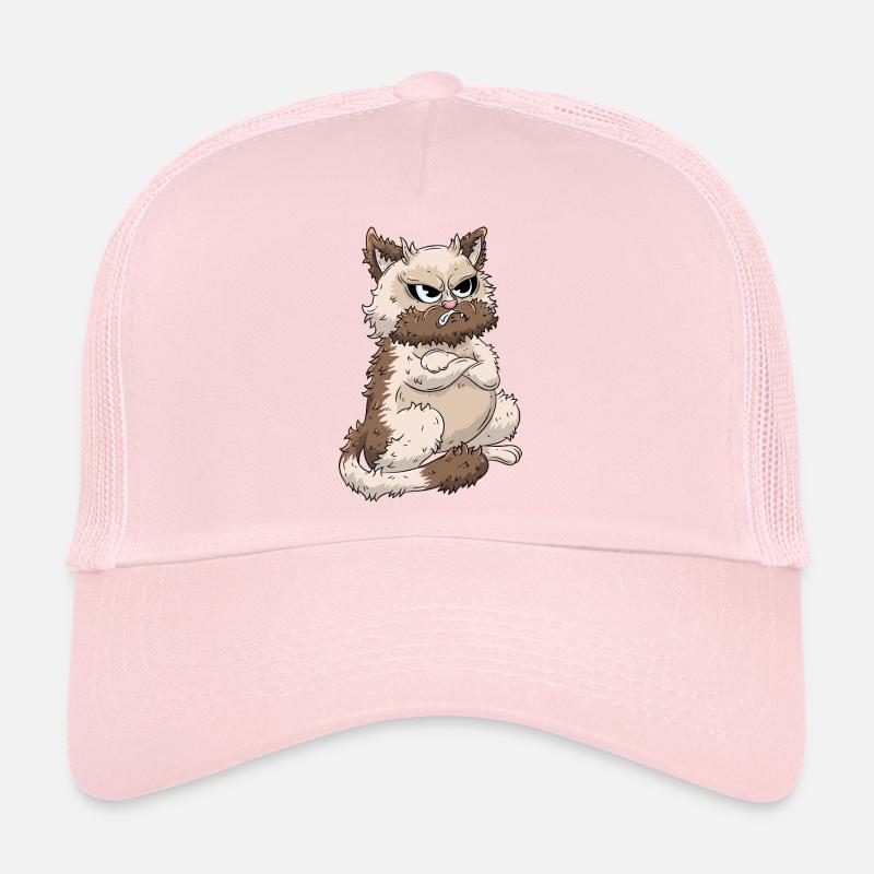 mürrische Katze - Casquette trucker  - rose pâle