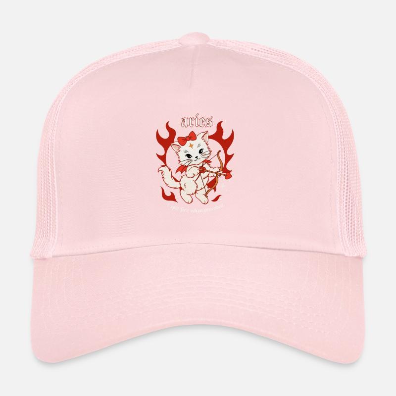 Aries Fire Kitten Archer - Trucker Cap - pale pink