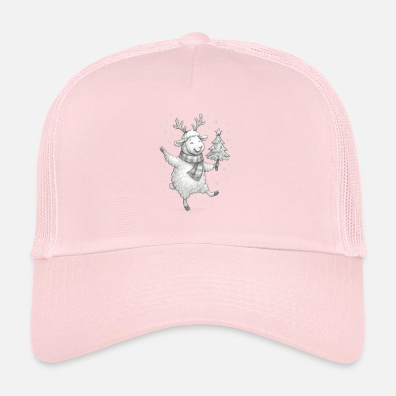 Winterfreude Rentier Schaf - Trucker Cap - Hellrosa