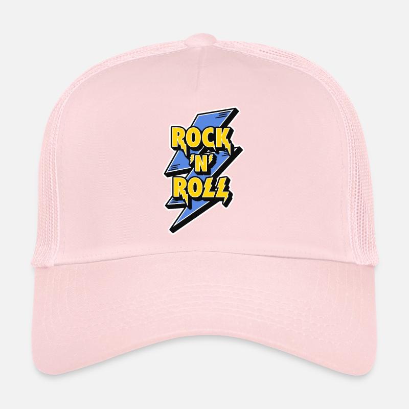 Rock 'N' Roll Lightning Bolt - Trucker Cap - Hellrosa