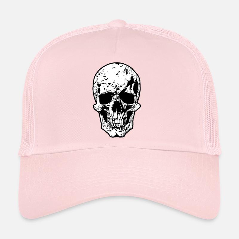 Schädel-Splatter Grunge Druck Trucker Cap