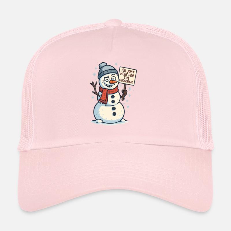 Gingerbread Snowman Saying Trucker Cap