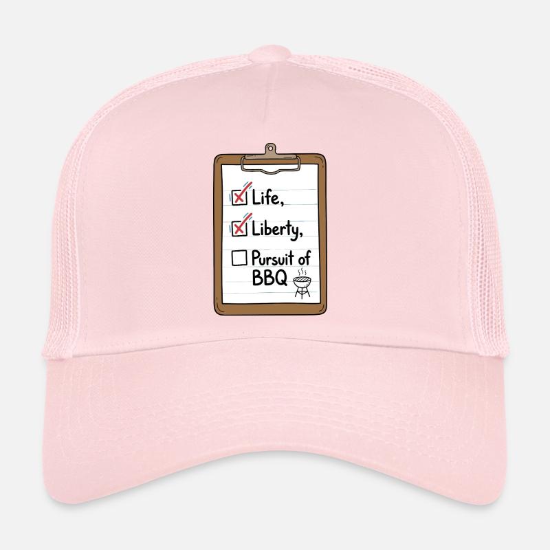 Life Liberty BBQ Checklist Trucker Cap