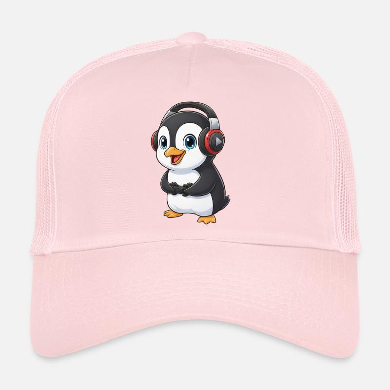 Console de jeu Penguin Gamer mignonne Casquette trucker 