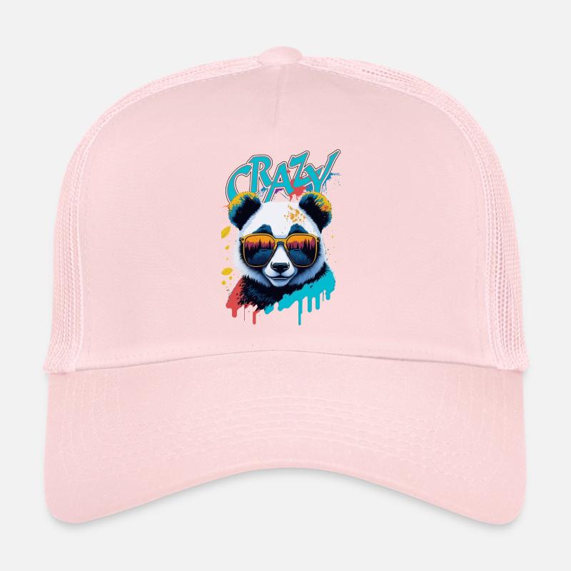 Neon-Panda mit Sonnenbrille Splash-Art Trucker Cap