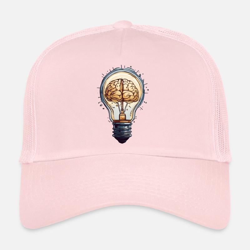 Lampe de pensée : Idées cérébrales dans une ampoule Casquette trucker 