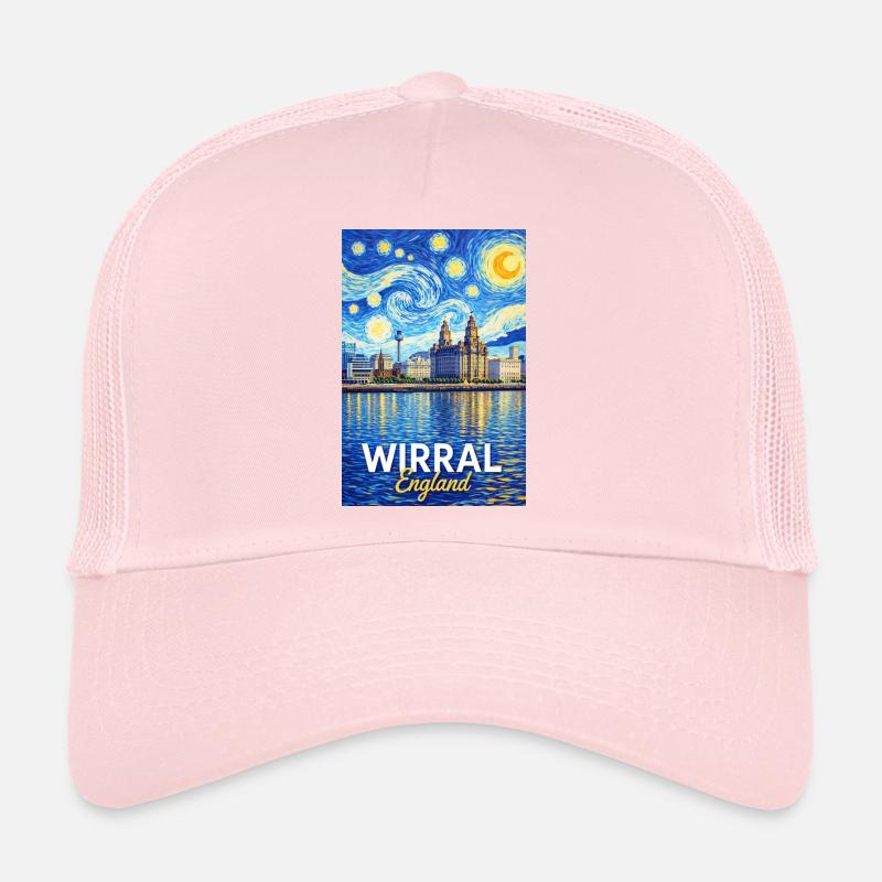 Wirral England skyline in the starry sky Trucker Cap