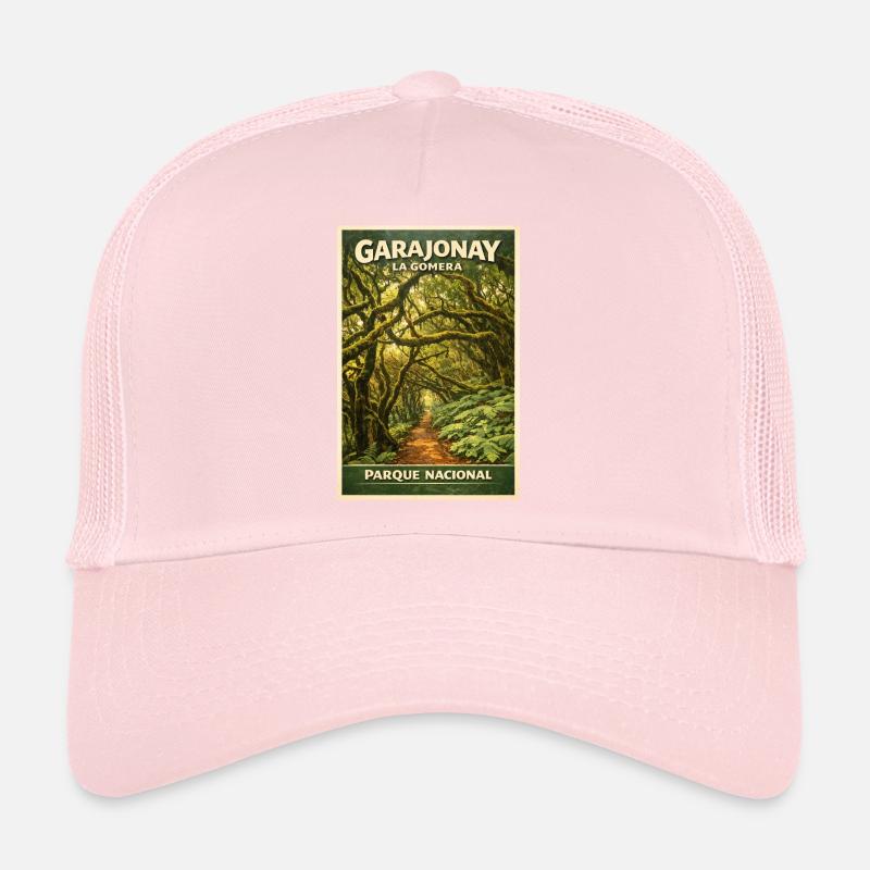 Garajonay La Gomera Retro Design - Trucker Cap - Hellrosa