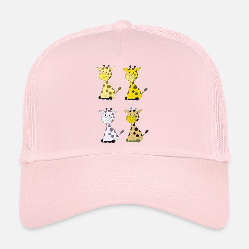 Giraffe Quartet Colorful Trucker Cap