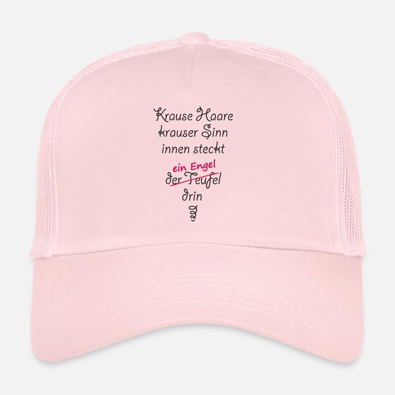 Cheveux bouclés, sens bouclés, à l'intérieur est ... Casquette trucker 