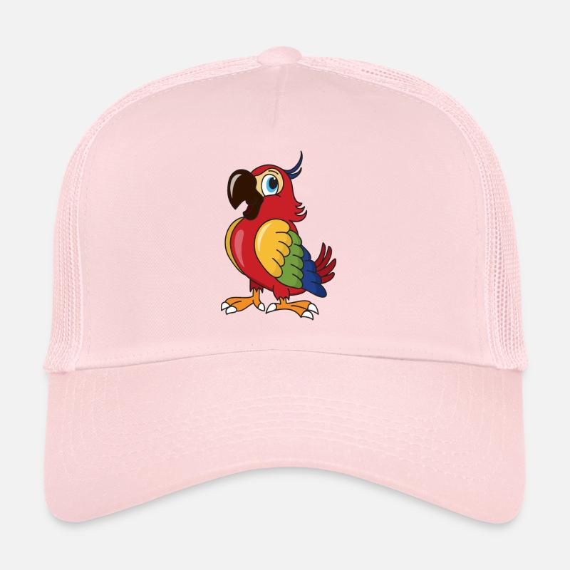 Papagei Vogel Vögel - Trucker Cap - Hellrosa