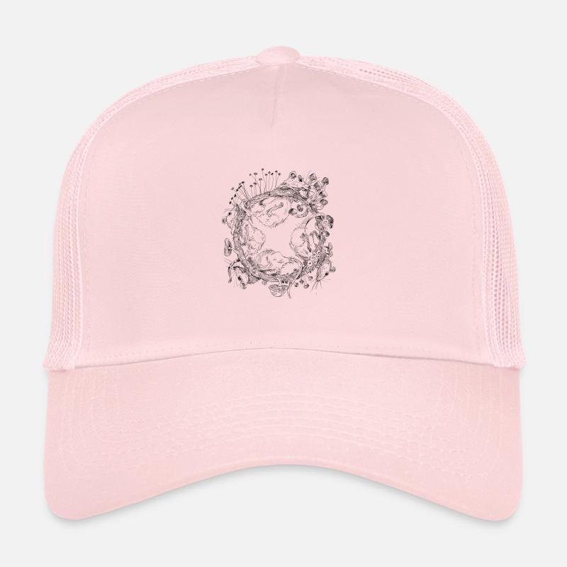 course de rat / course de rat / champignons - Casquette trucker  - rose pâle
