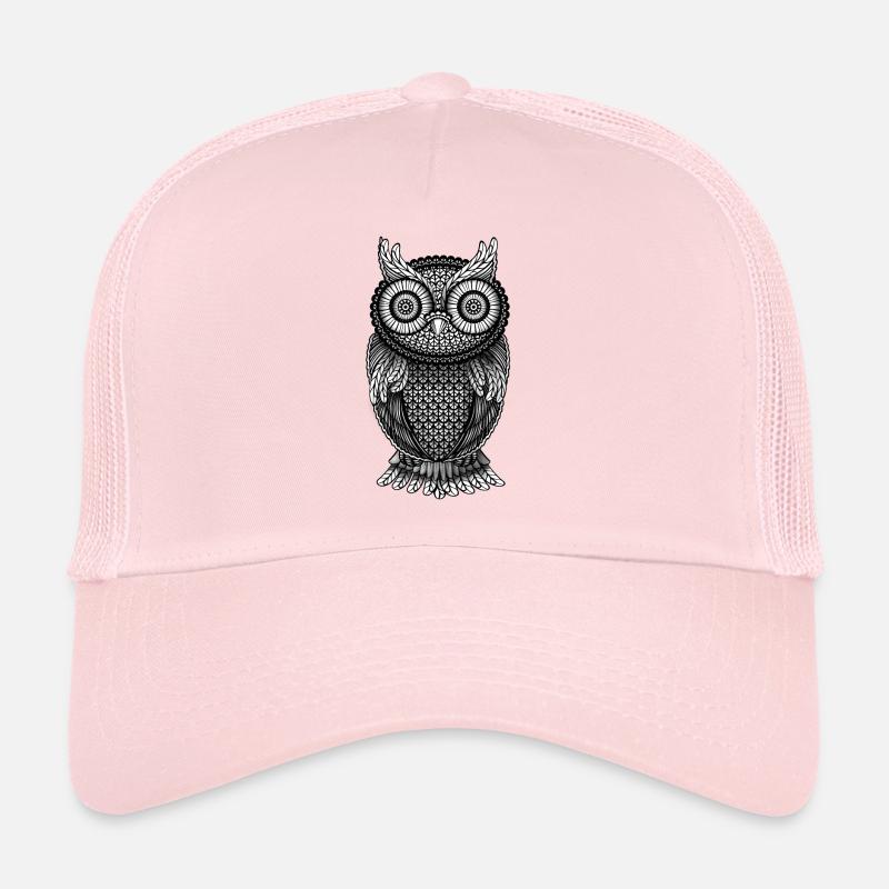 Owl owl owl - Trucker Cap - pale pink