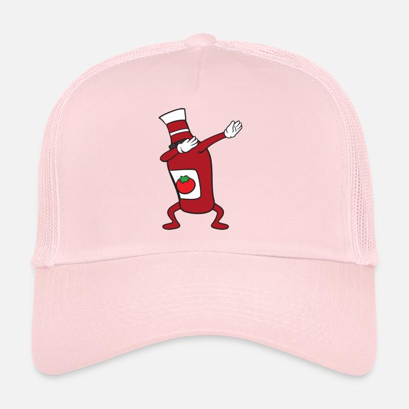 Dabbing Dab Ketchup Flasche - Trucker Cap - Hellrosa