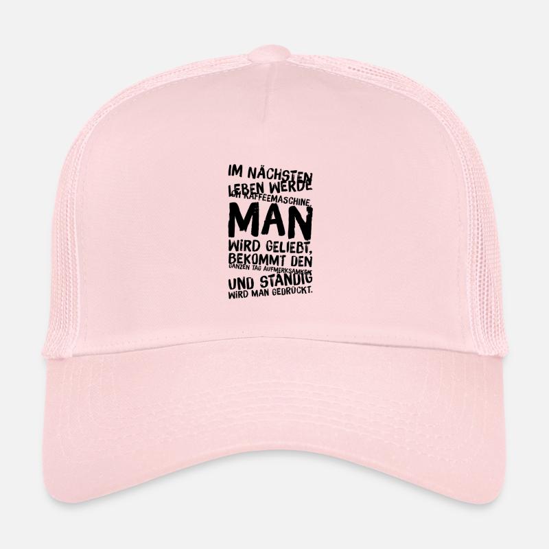 Reinkarnation als Kaffeemaschine - Trucker Cap - Hellrosa