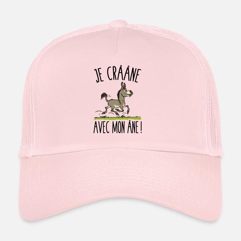 Je crâne avec mon âne (âne gris) Casquette trucker 