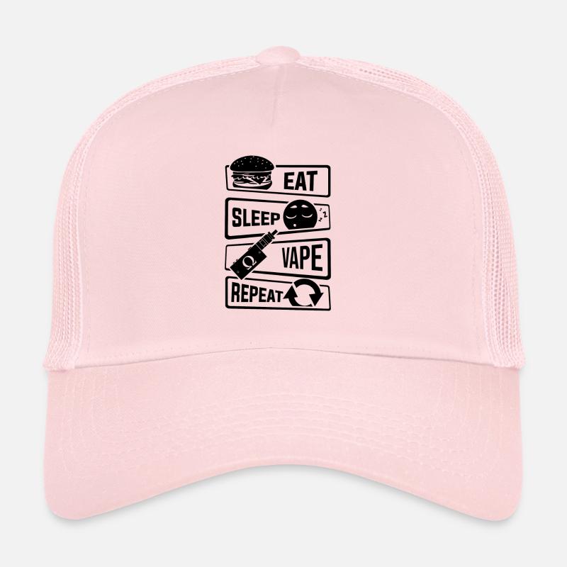 Mangez le sommeil Vape Répéter - Vaping vaper Subohm liquide Casquette trucker 