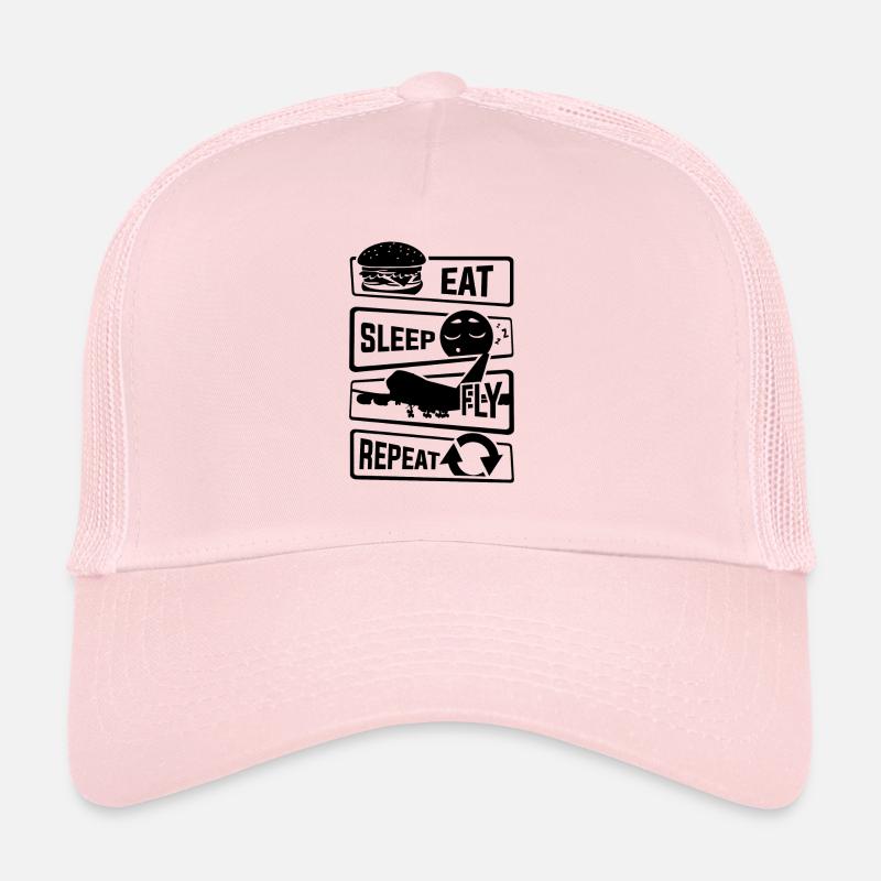 Eat Sleep Fly Repeat - Flugzeug Pilot Flieger Flug Trucker Cap