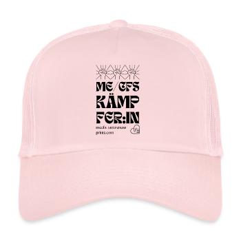 ME/CFS KÄMPFER:IN II 💪- schwarz - Trucker Cap - Hellrosa - Vorne