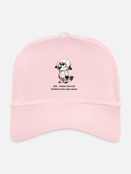Wolf in sheep's clothing at work - Trucker Cap - pale pink - Front