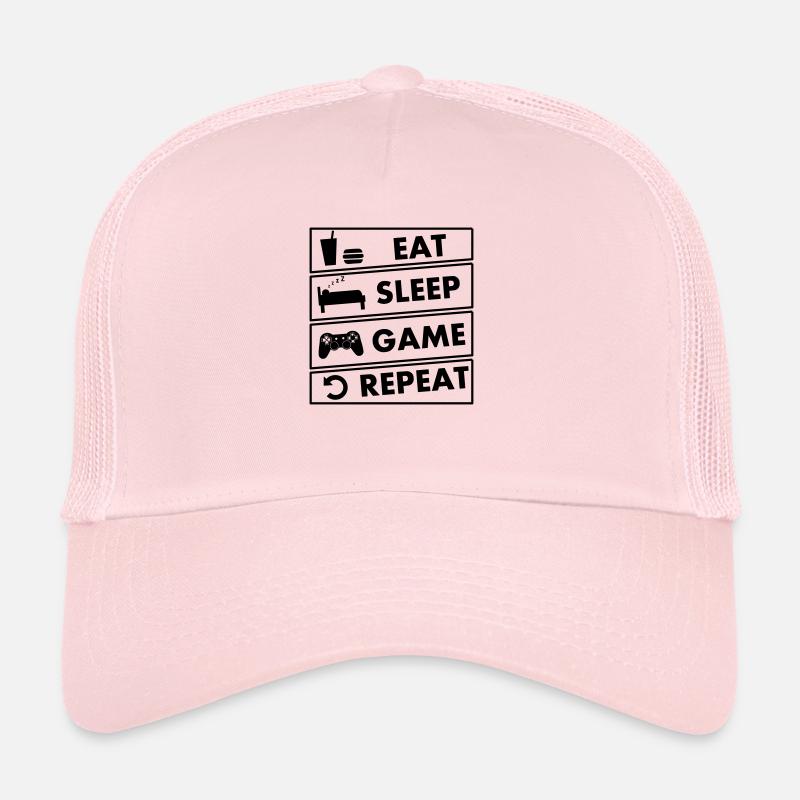 eat sleep game repeat Casquette trucker 