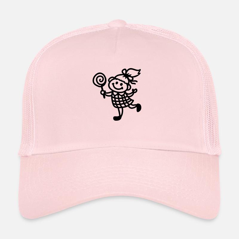 Mädchen mit Lolli - line Trucker Cap