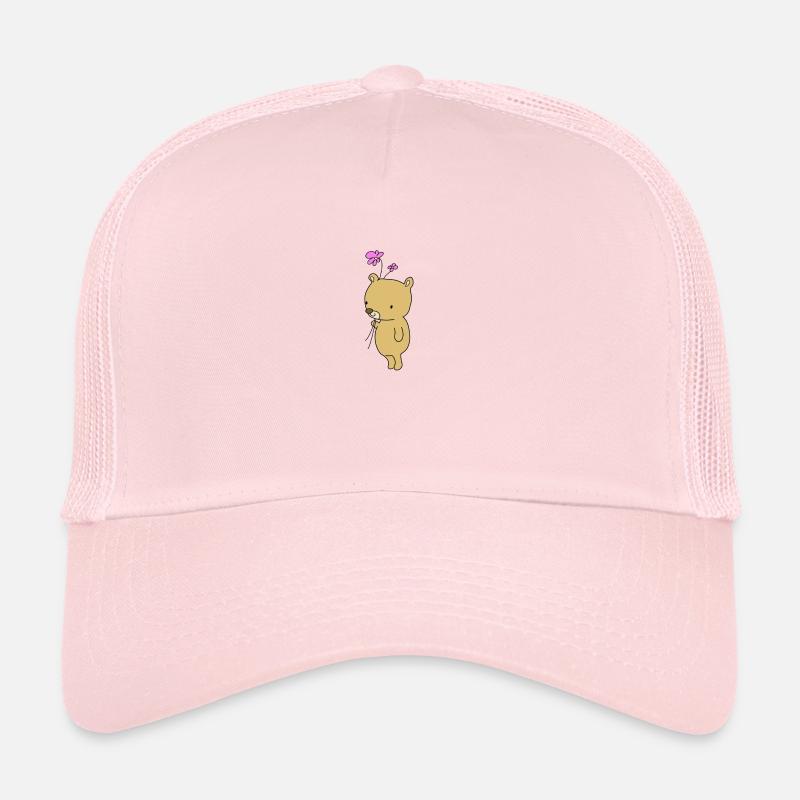 cute bear - Trucker Cap - pale pink