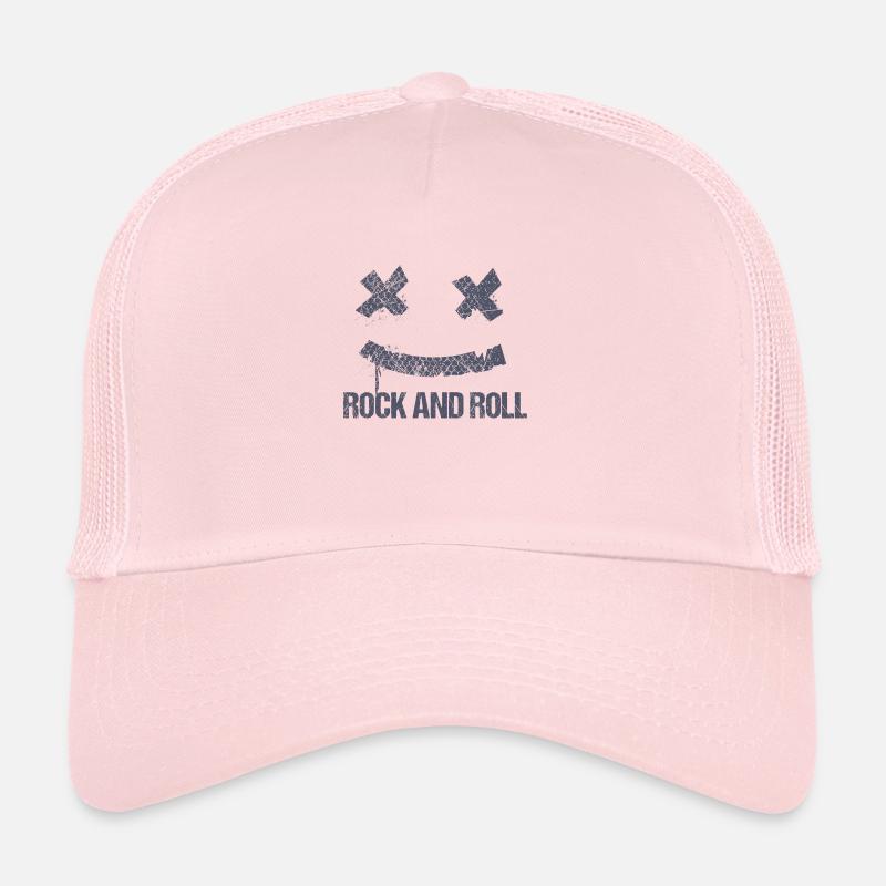 Rock and Roll - Casquette trucker  - rose pâle