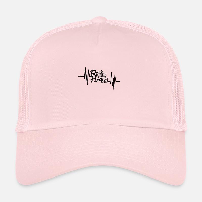 Rock Herz - Trucker Cap - Hellrosa