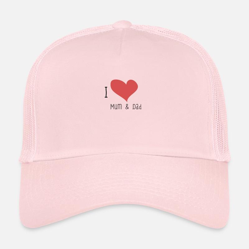 J'aime Luv Mum & Dad BLACK LABELED Casquette trucker 