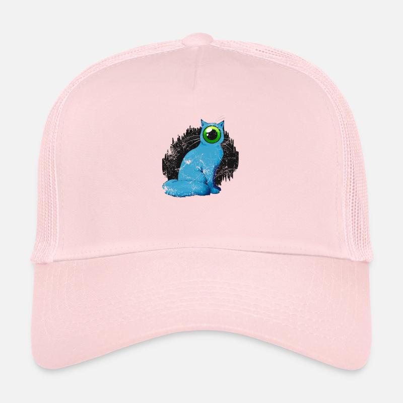 Cyclops cat Weird - Trucker Cap - pale pink