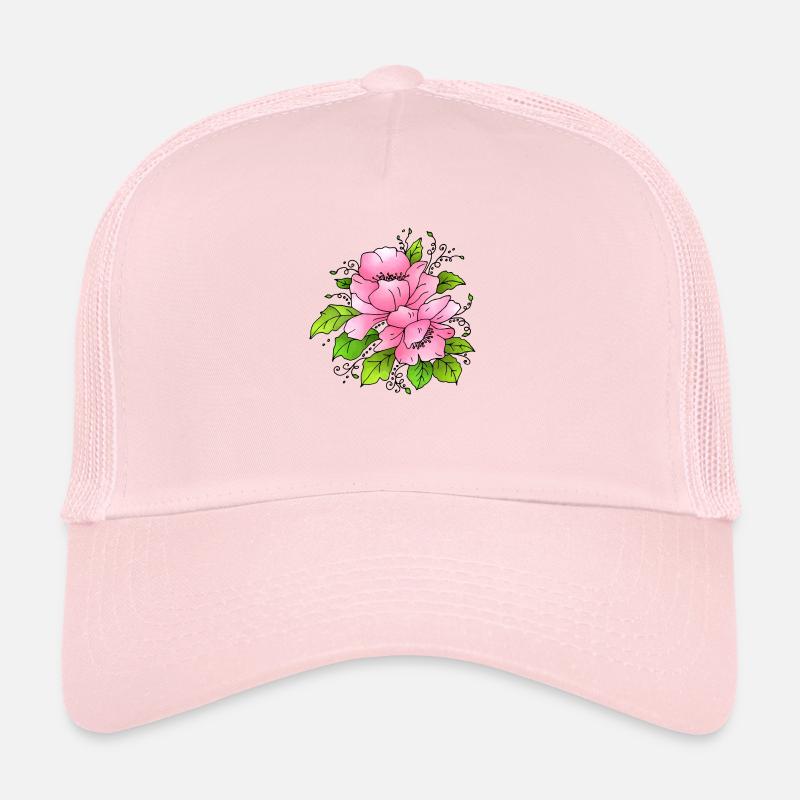 Fleurs de rose Casquette trucker 