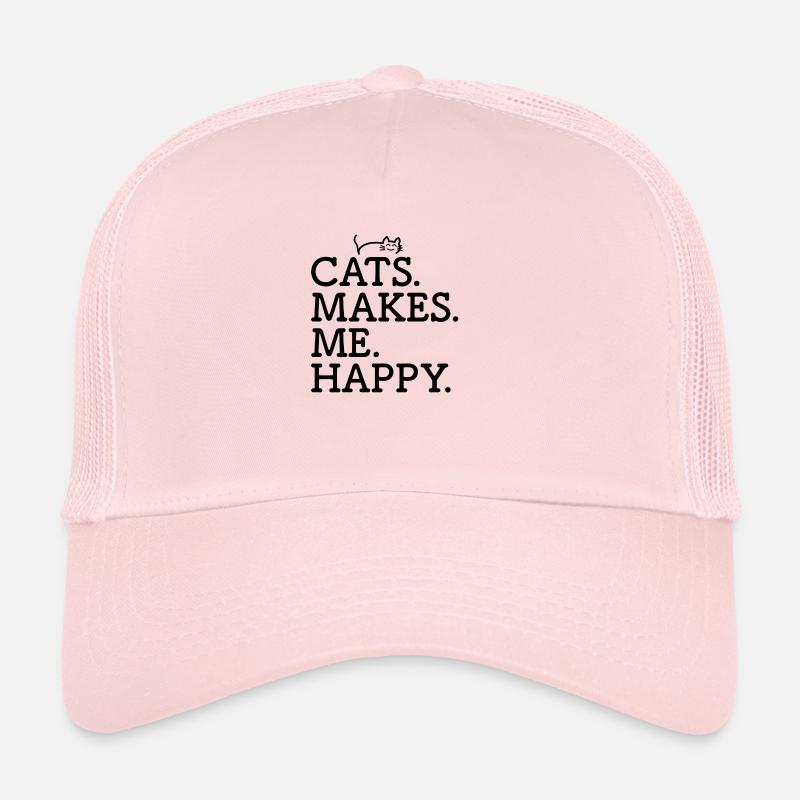 Cat Cats Cat Holder Kitten Gift - Trucker Cap - pale pink