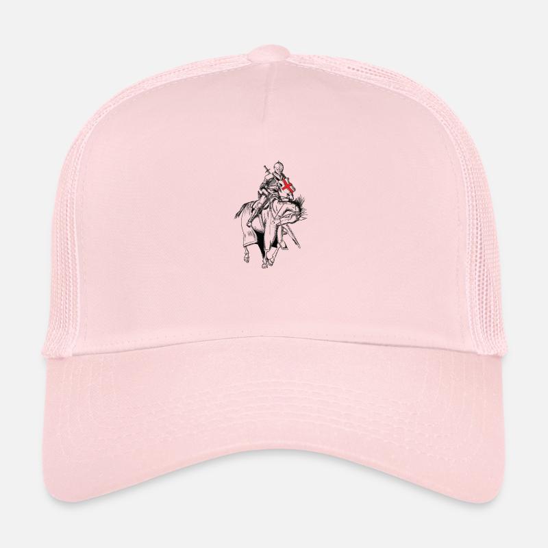 Ritter - Kreuzritter - Ritterschild - Schwert - Trucker Cap - Hellrosa