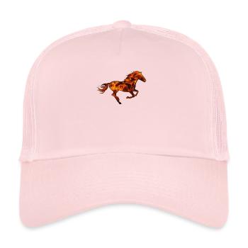 Cheval de cheval - Casquette trucker  - rose pâle - Devant