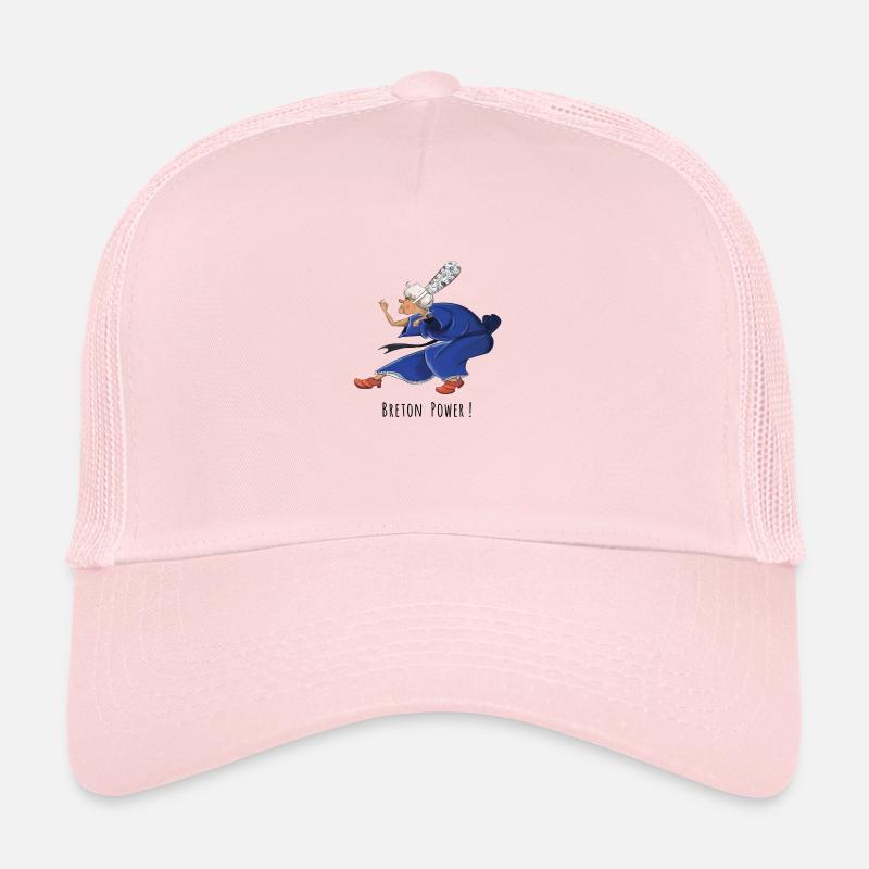 Breton power - Casquette trucker  - rose pâle