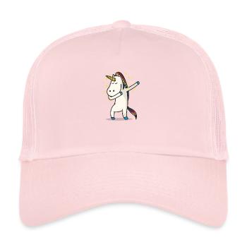Einhorn Dab - Trucker Cap - Hellrosa - Vorne