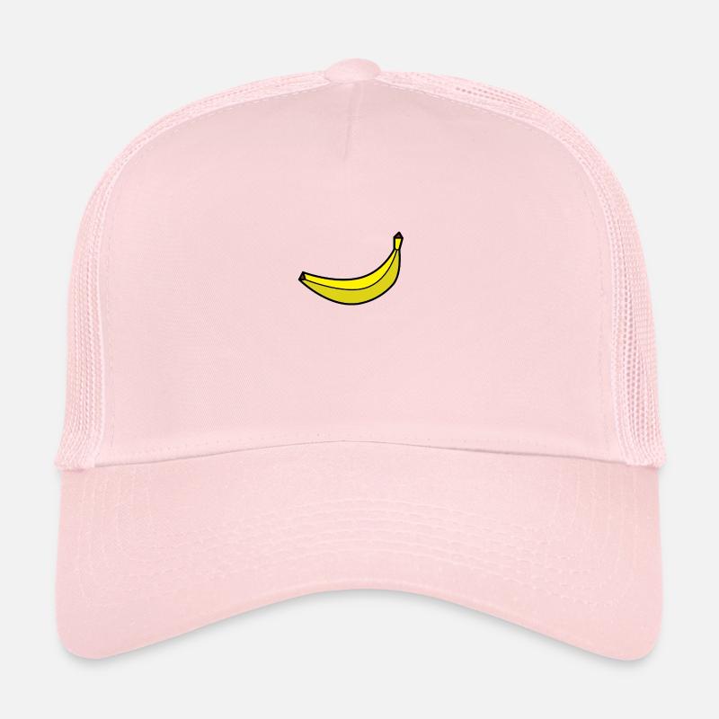 banane - Casquette trucker - rose pâle