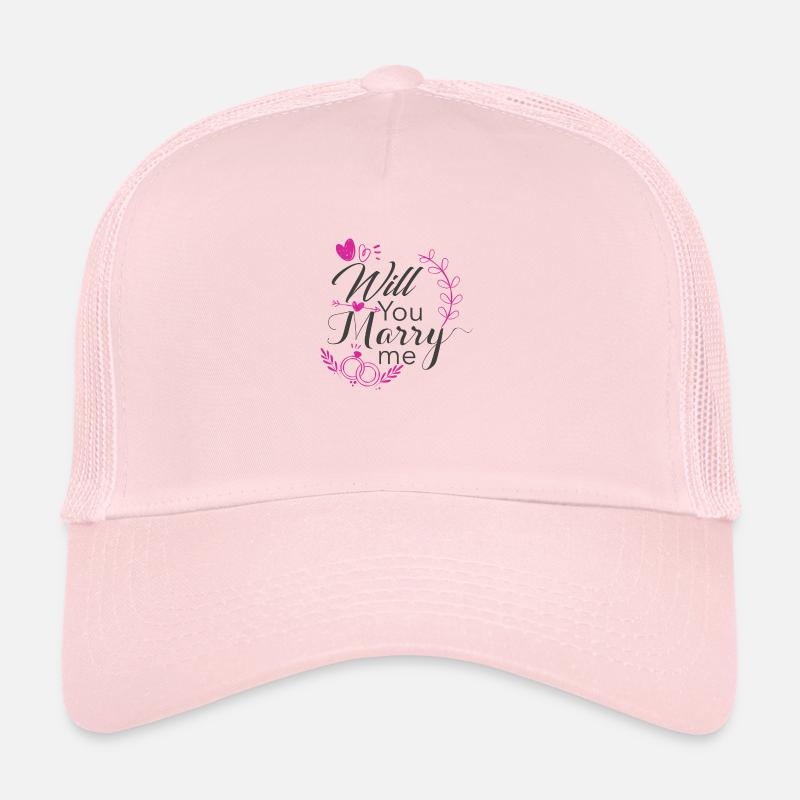veux-tu m'épouser - Casquette trucker  - rose pâle