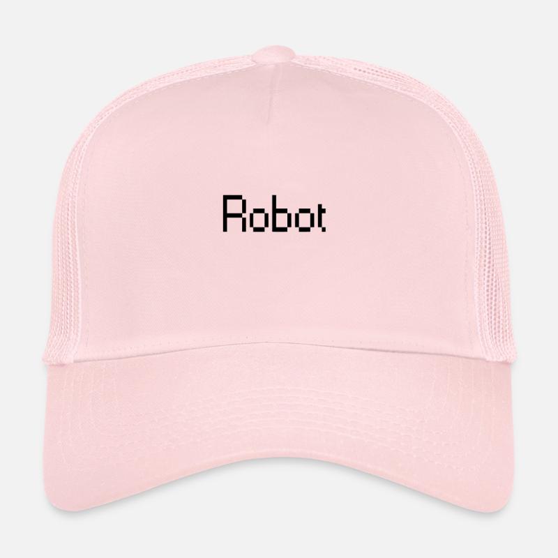robot - Casquette trucker  - rose pâle