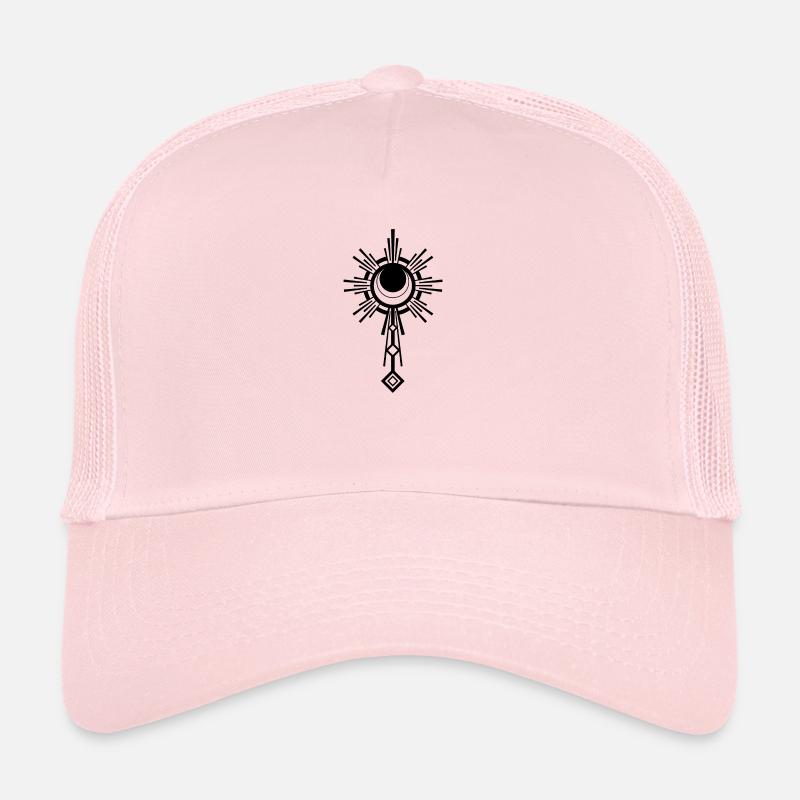 Symbol Mond - Trucker Cap - Hellrosa