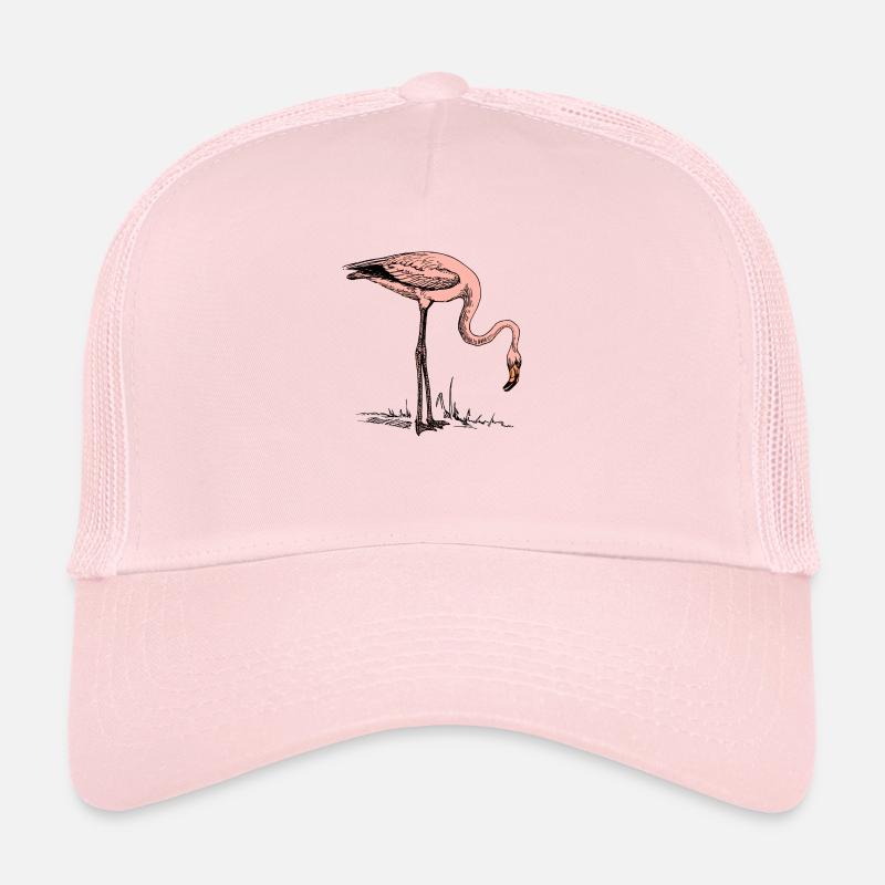 Flamant rose - Casquette trucker  - rose pâle