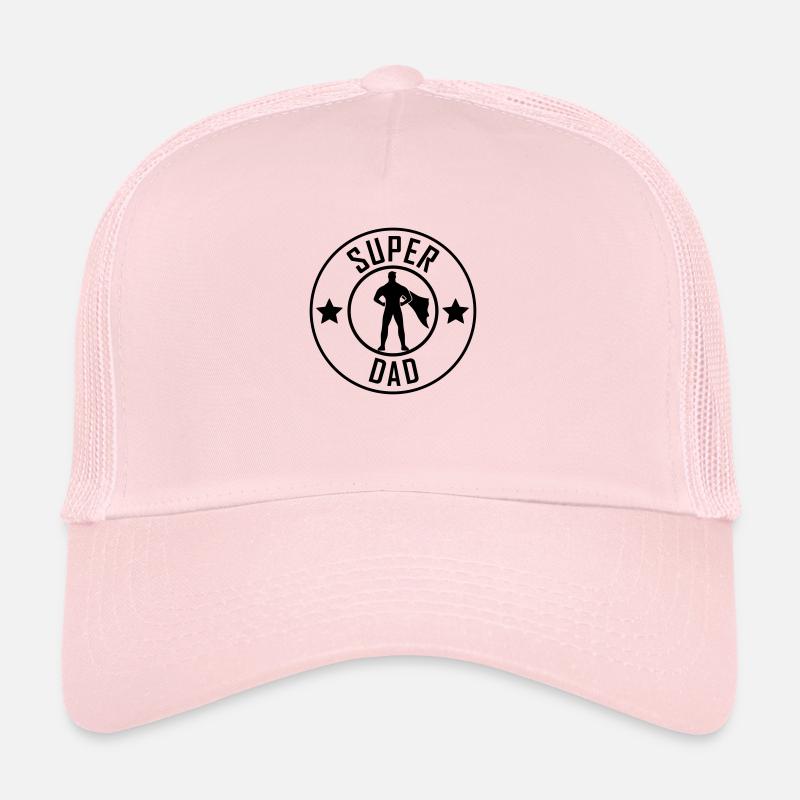 Super papa - Papa de l’année - Casquette trucker  - rose pâle
