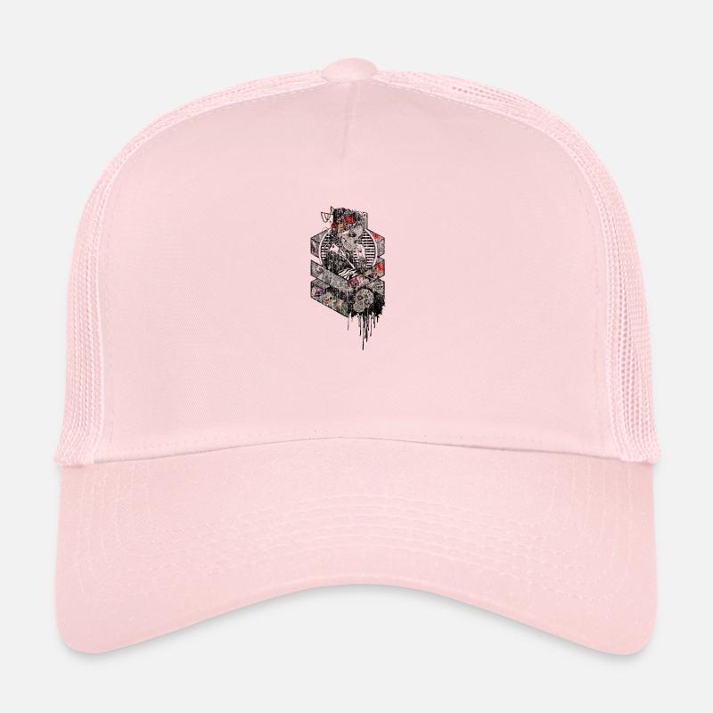 Geisha os squelette utilisé look Casquette trucker 