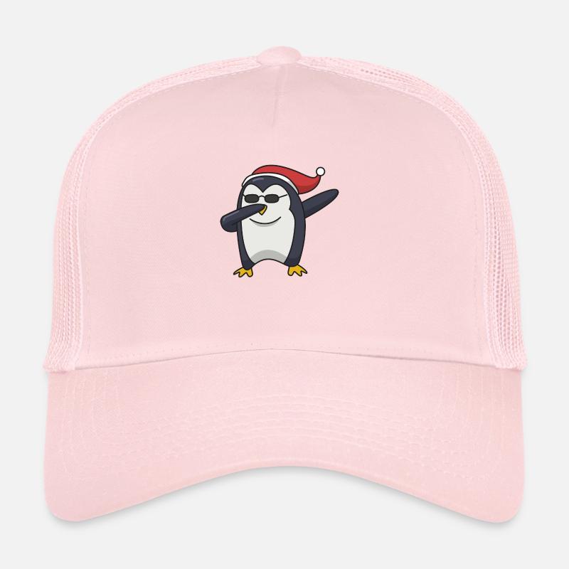 Pinguin dabbing Weihnachten Geschenk Hip Hop cool - Trucker Cap - Hellrosa