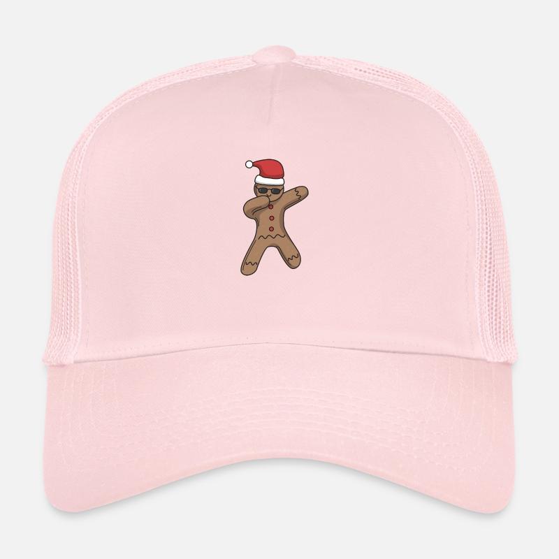 Lebkuchenmann dabbing Weihnachten Geschenk Mütze - Trucker Cap - Hellrosa