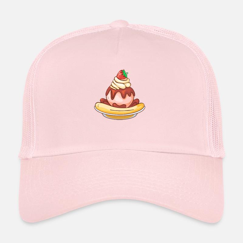Crème glacée, crème glacée, crème glacée, crème glacée, boule, crème glacée, sundae Casquette trucker 