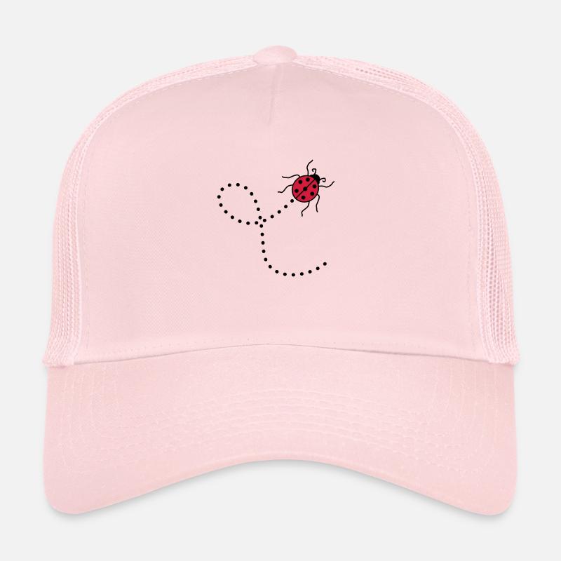 line dashed path path ladybug small sues Trucker Cap