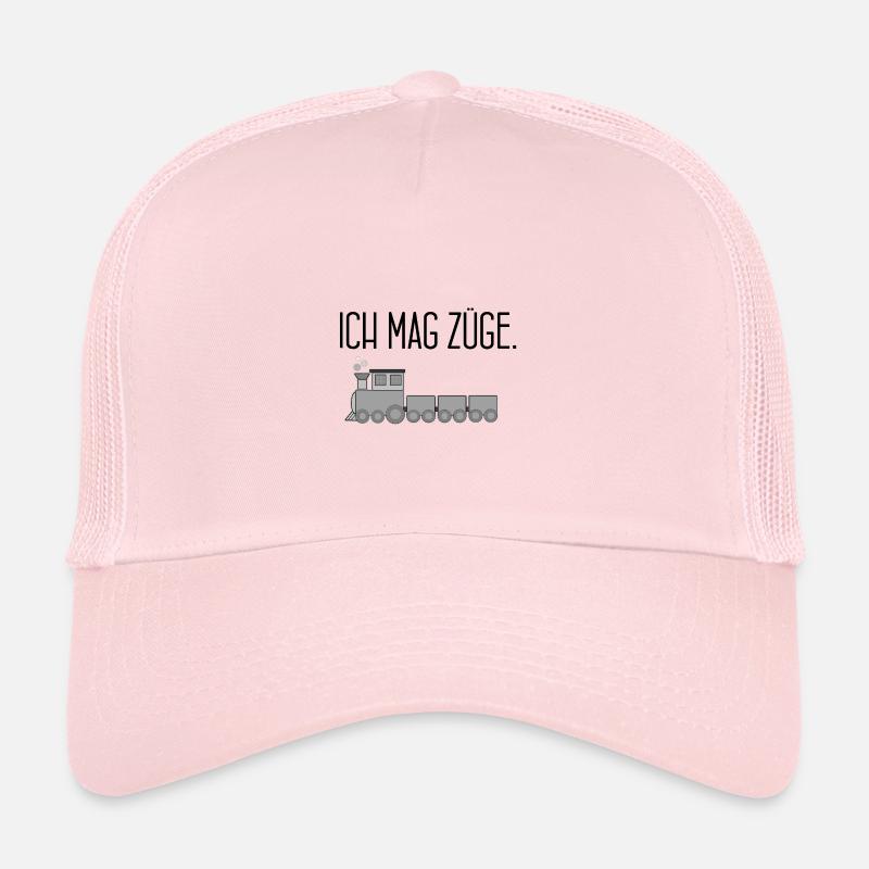 Ich Mag Züge Tolle Geschenk Idee ( Meme ) - Trucker Cap - Hellrosa
